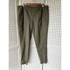 Ridgecut Womens Toughwear Pocket Legging Work Pants XL Olive Green Stretch